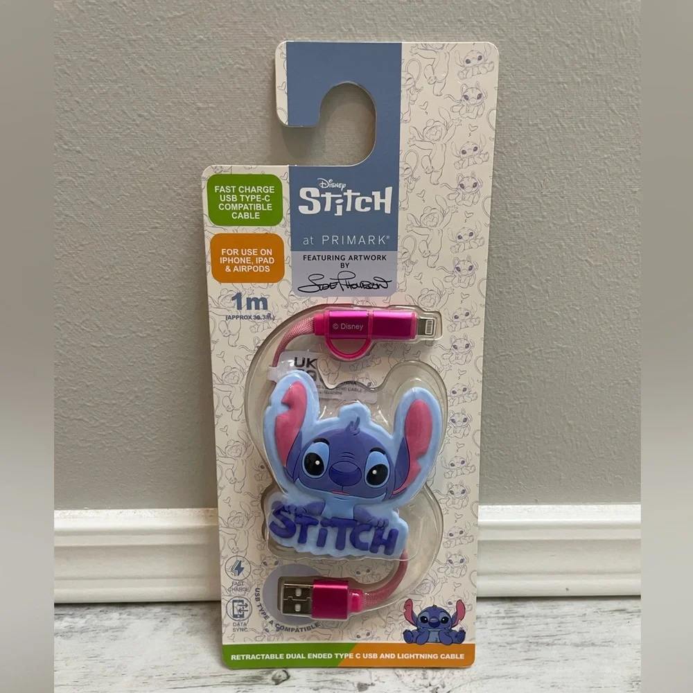 NWT Stitch charger cable USB - C